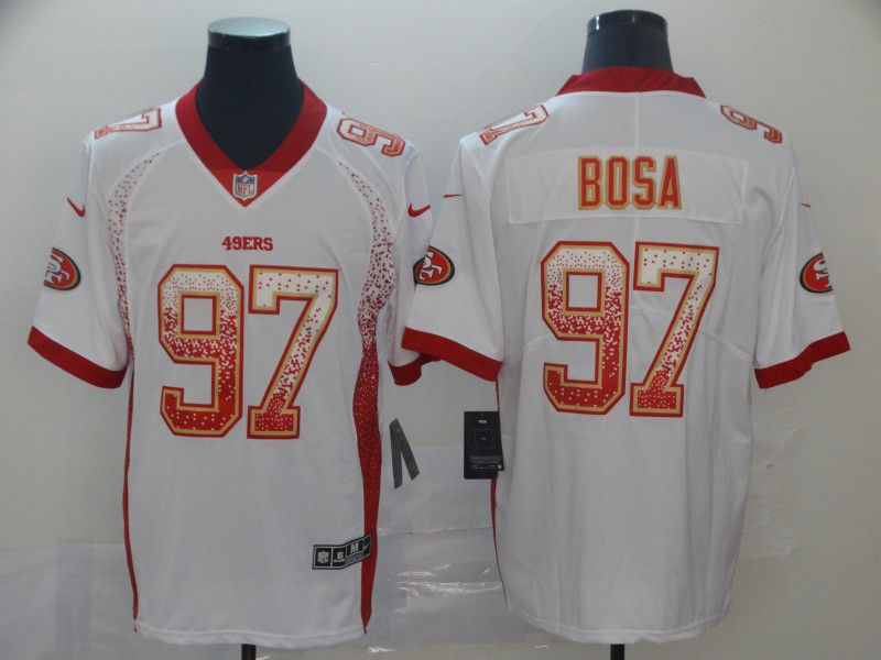 Men San Francisco 49ers 97 Bosa White Nike Drift Fashion Limited NFL Jersey